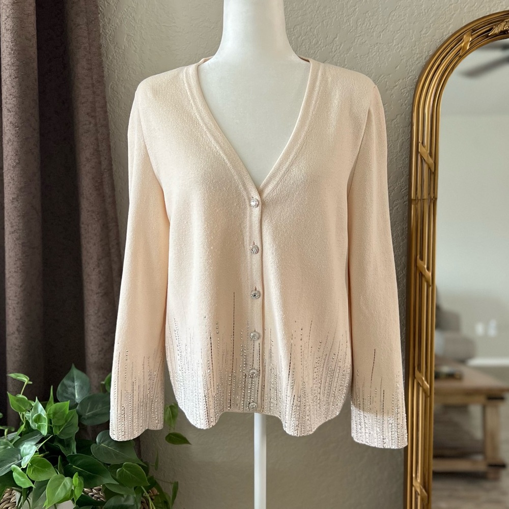 St John Evening Crystal Embellished Cardigan